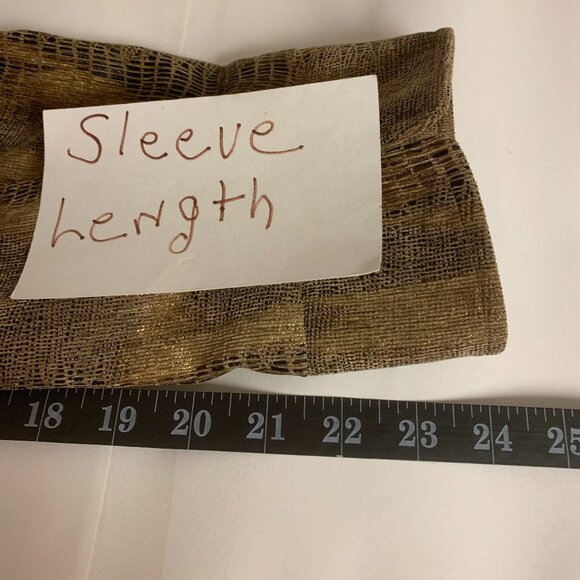 Chico's Womens Jacket SZ 2( 12/14-L) bomber brown reptile metallic causal - Picture 6 of 7